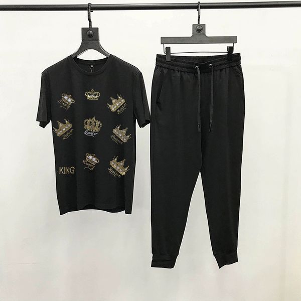 men's tracksuits hip hop casual fashion crown breathable masculine sweatshirt + pants 2-piece make-the-neck short sleeve diamond ensemb, Gray
men's tracksuits hip hop casual fashion crown breathable masculine sweatshirt + pants 2-piece make-the-neck short sleeve diamond ensemb, Gray