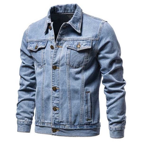 cotton denim jacket men casual solid color lapel single breasted jeans jacket men autumn slim fit quality mens jackets 210927, Black;brown
cotton denim jacket men casual solid color lapel single breasted jeans jacket men autumn slim fit quality mens jackets 210927, Black;brown