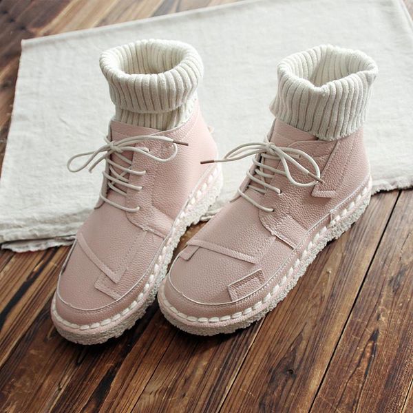 boots autumn and winter wool mouth short women's flat cross straps pink warm waterproof handmade women models, Black
boots autumn and winter wool mouth short women's flat cross straps pink warm waterproof handmade women models, Black
