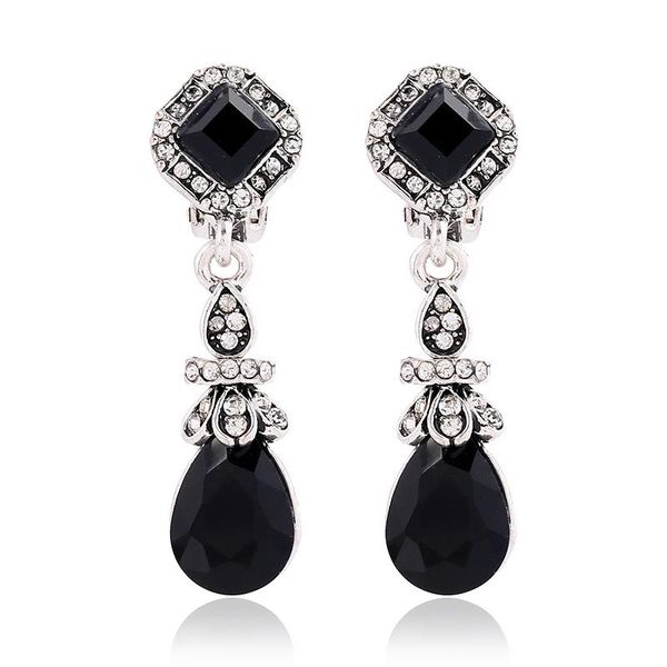 clip-on & screw back vintage earrings bohemian water drop pendant no hole ear clip women fashion jewelry without pierced, Silver
clip-on & screw back vintage earrings bohemian water drop pendant no hole ear clip women fashion jewelry without pierced, Silver