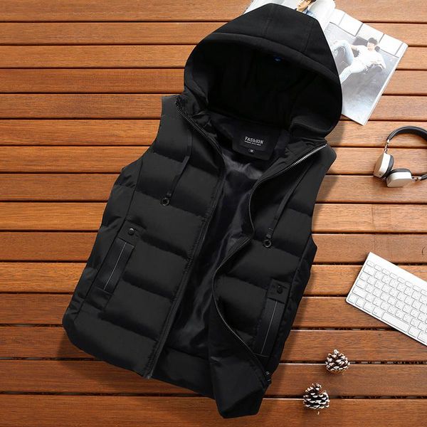 men's vests vest jacket winter waterproof warm sleeveless men fashion hooded casual autumn thicken waistcoat, Black;white
men's vests vest jacket winter waterproof warm sleeveless men fashion hooded casual autumn thicken waistcoat, Black;white