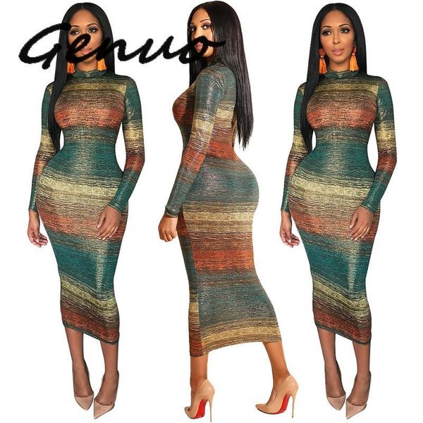 casual dresses genuo 2021 color striped print long sleeve bodycon dress women club bandage fall fashion, Black;gray
casual dresses genuo 2021 color striped print long sleeve bodycon dress women club bandage fall fashion, Black;gray