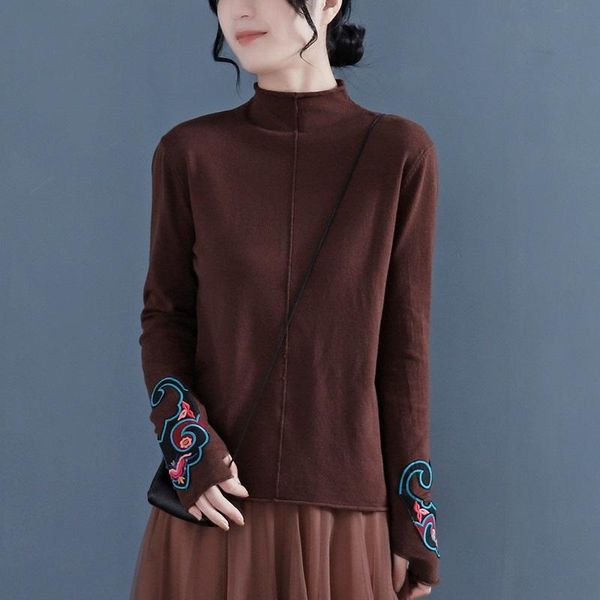 ethnic clothing chinese style turtleneck embroider solid tee shirt 2021 fashion women loose casual long sleeve t-shirt female vintage 1, Red
ethnic clothing chinese style turtleneck embroider solid tee shirt 2021 fashion women loose casual long sleeve t-shirt female vintage 1, Red