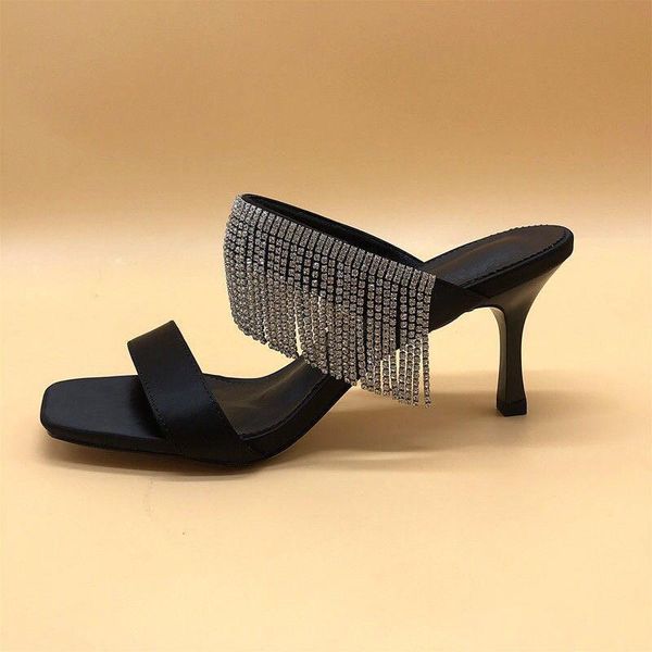 slippers crystal tassels summer shoes woman open toe one-strap thin heel fringe women peep party sandalias, Black
slippers crystal tassels summer shoes woman open toe one-strap thin heel fringe women peep party sandalias, Black