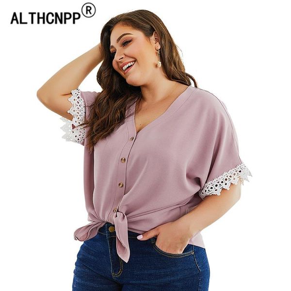 women's blouses & shirts plus size korte mouw chiffon blouse women lace patchwork v neck womens and blusas mujer dames zomer, White
women's blouses & shirts plus size korte mouw chiffon blouse women lace patchwork v neck womens and blusas mujer dames zomer, White