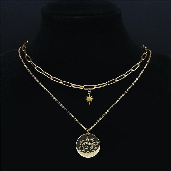 pendant necklaces 2pcs 12 constellations stainless steel libra gold color star necklace horoscope jewelry acier inoxydable n9201s02, Silver
pendant necklaces 2pcs 12 constellations stainless steel libra gold color star necklace horoscope jewelry acier inoxydable n9201s02, Silver