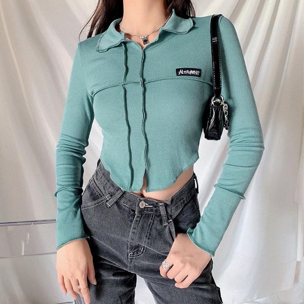women's t-shirt slim green women clothes autumn winter turn-down collar short for ladies lapel long sleeve elegant fashion h87t, White
women's t-shirt slim green women clothes autumn winter turn-down collar short for ladies lapel long sleeve elegant fashion h87t, White