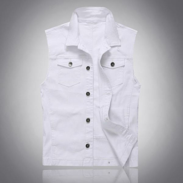 men's vests 2021 chun xia denim waistcoat teenagers hole in light color vest male cultivate one's morality, Black;white
men's vests 2021 chun xia denim waistcoat teenagers hole in light color vest male cultivate one's morality, Black;white