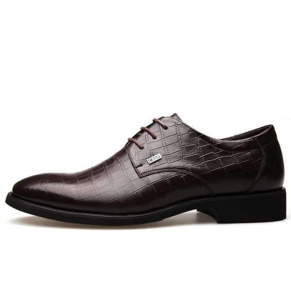 crocodile men's dress shoes pointed toe business men leather shoe luxury british wedding oxford for spring autumn, Black
crocodile men's dress shoes pointed toe business men leather shoe luxury british wedding oxford for spring autumn, Black