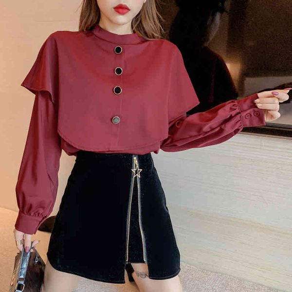 blusas feminine vintage spring solid color chiffon long sleeve shirt women's loose casual ruffle women 1670d 210420, White
blusas feminine vintage spring solid color chiffon long sleeve shirt women's loose casual ruffle women 1670d 210420, White
