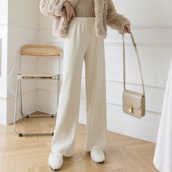 women's pants & capris limiguyue corduroy women high waist wide leg pant autumn winter loose straight plus velvet casual long trousers, Black;white
women's pants & capris limiguyue corduroy women high waist wide leg pant autumn winter loose straight plus velvet casual long trousers, Black;white
