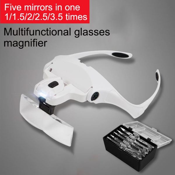 table lamps head magnifier glasses 2 led lights 5 interchangeable lens headband magnifying for sewing diy craft cross stitching
table lamps head magnifier glasses 2 led lights 5 interchangeable lens headband magnifying for sewing diy craft cross stitching