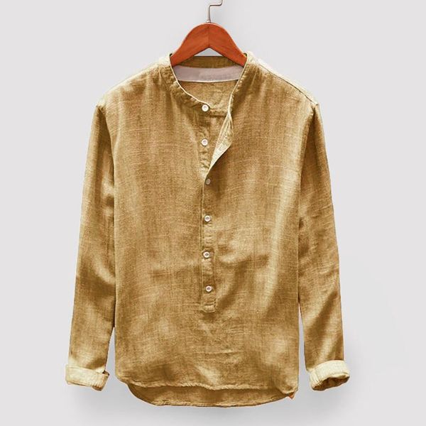 men's casual shirts mens blouse autumn winter button linen and cotton men long sleeve solid color man clothing camisas para hombre, White;black
men's casual shirts mens blouse autumn winter button linen and cotton men long sleeve solid color man clothing camisas para hombre, White;black