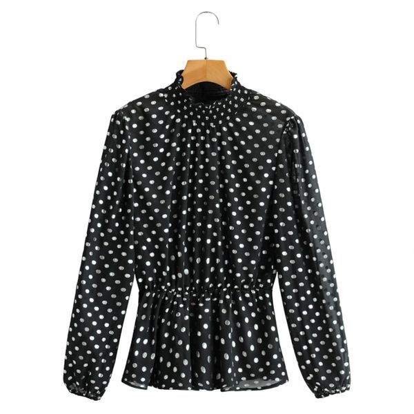 spring women dot printing chiffon turtleneck shirt female long sleeve blouse casual lady loose blusas s8560 210430, White
spring women dot printing chiffon turtleneck shirt female long sleeve blouse casual lady loose blusas s8560 210430, White