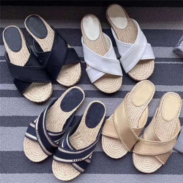 2021 designers women straw slippers canvas embroidery cross sandal hemp jute soled flip flop summer beach slides ladies brand sandals, Black
2021 designers women straw slippers canvas embroidery cross sandal hemp jute soled flip flop summer beach slides ladies brand sandals, Black