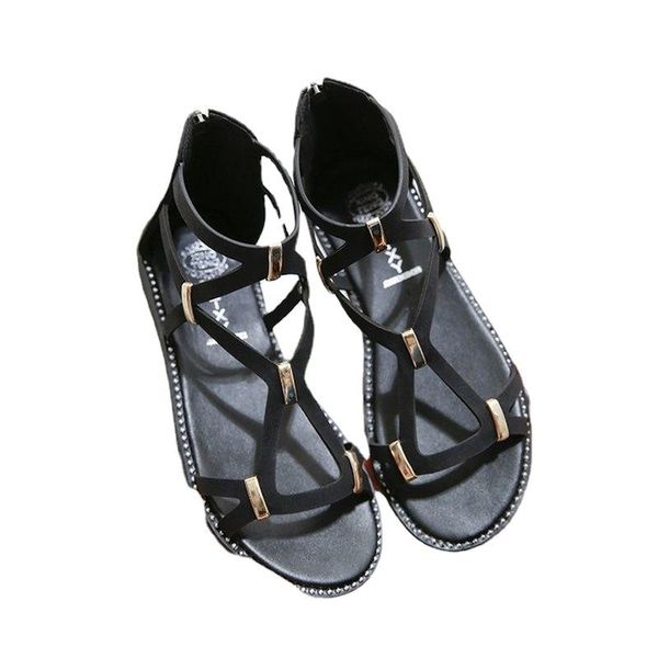 sandals strappy flat women soft-soled comfortable and lightweight women's slip-on shoes zapatos mujer verano, Black
sandals strappy flat women soft-soled comfortable and lightweight women's slip-on shoes zapatos mujer verano, Black