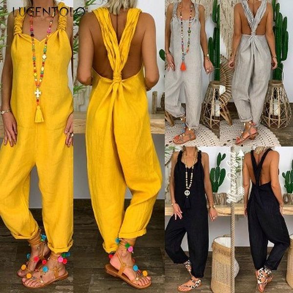 women's jumpsuits & rompers lugentolo plus size jumpsuit women summer solid loose hollow out sleeveless print cotton linen casual fashi, Black;white
women's jumpsuits & rompers lugentolo plus size jumpsuit women summer solid loose hollow out sleeveless print cotton linen casual fashi, Black;white