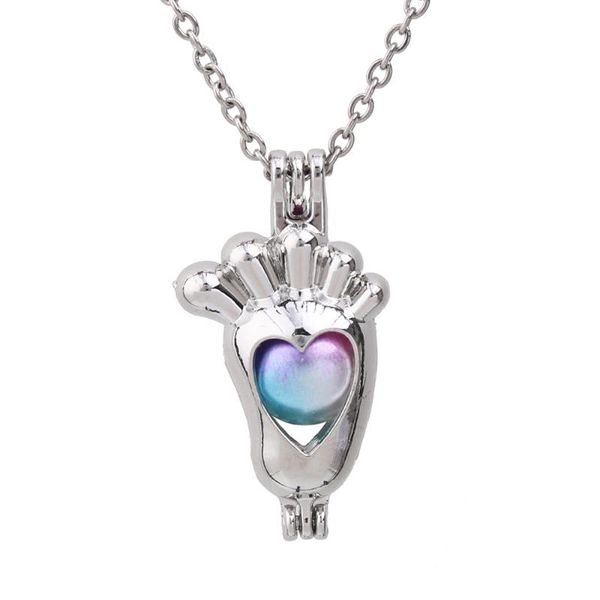 pendant necklaces 1pc silver plated baby foot pearl cages necklace jewelry stainless steel for diy pearls essential oil lockets diffuser
pendant necklaces 1pc silver plated baby foot pearl cages necklace jewelry stainless steel for diy pearls essential oil lockets diffuser
