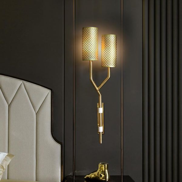 wall lamp postmodern hong kong-style light luxury living room all-copper lamps nordic minimalist study bedroom bedside
wall lamp postmodern hong kong-style light luxury living room all-copper lamps nordic minimalist study bedroom bedside