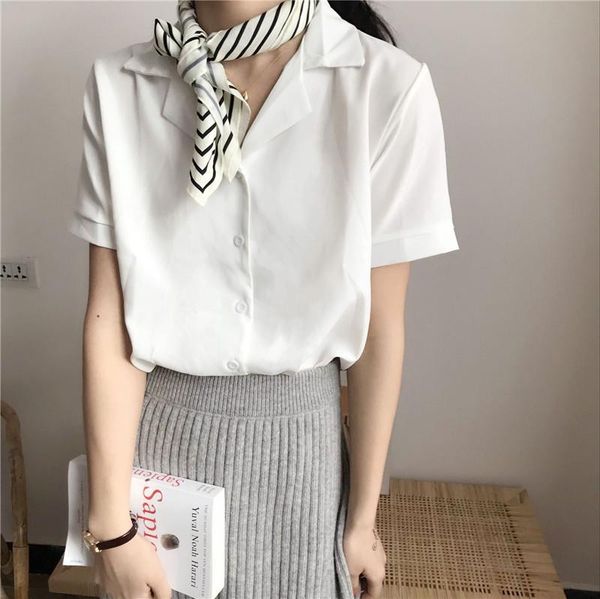 women's blouses & shirts summer women simple style shirt blouse solid casual short sleeve v neck loose blusas office lady beach button, White
women's blouses & shirts summer women simple style shirt blouse solid casual short sleeve v neck loose blusas office lady beach button, White