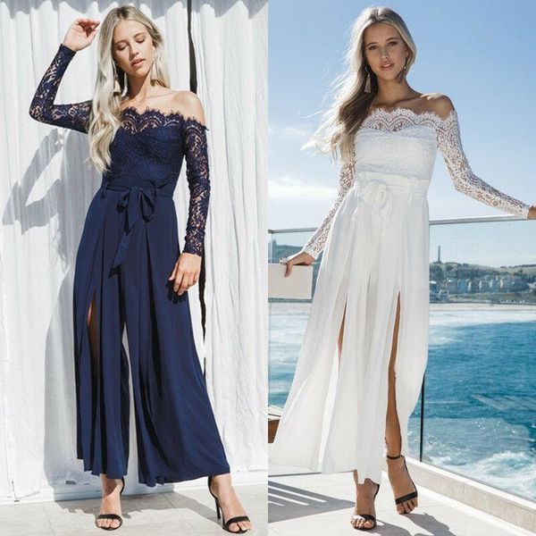 women's jumpsuits & rompers women jumpsuit lace chiffon off shoulder solid long sleeve split fashion clubwear playsuit bodycon party ro, Black;white
women's jumpsuits & rompers women jumpsuit lace chiffon off shoulder solid long sleeve split fashion clubwear playsuit bodycon party ro, Black;white