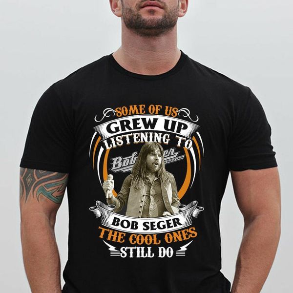 men's t-shirts some of us grew up listening to bob seger the cool ones still do t-shirt, White;black
men's t-shirts some of us grew up listening to bob seger the cool ones still do t-shirt, White;black