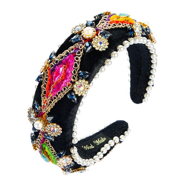 headbands exaggerated ethnic style colorful fabric pearl sponge hair jewelry baroque retro fashion nail beads rhinestone color crystal bead, Silver
headbands exaggerated ethnic style colorful fabric pearl sponge hair jewelry baroque retro fashion nail beads rhinestone color crystal bead, Silver