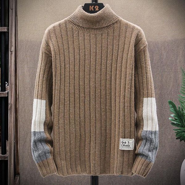 men's sweaters autumn and winter high collar sweater korean youth loose thickened wool clothes male student coat to keep warm, White;black
men's sweaters autumn and winter high collar sweater korean youth loose thickened wool clothes male student coat to keep warm, White;black