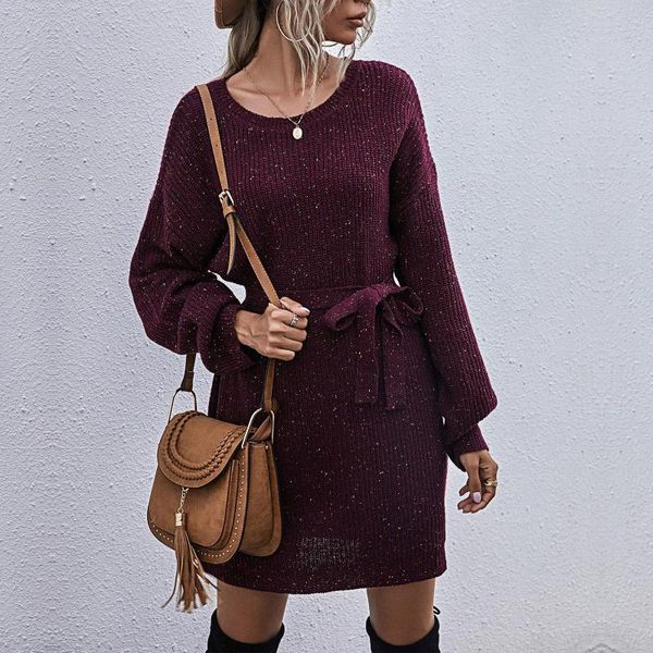 casual dresses women sweater dress solid color sequins knitted sashes loose plus size mini o neck autumn winter vintage elegant, Black;gray
casual dresses women sweater dress solid color sequins knitted sashes loose plus size mini o neck autumn winter vintage elegant, Black;gray