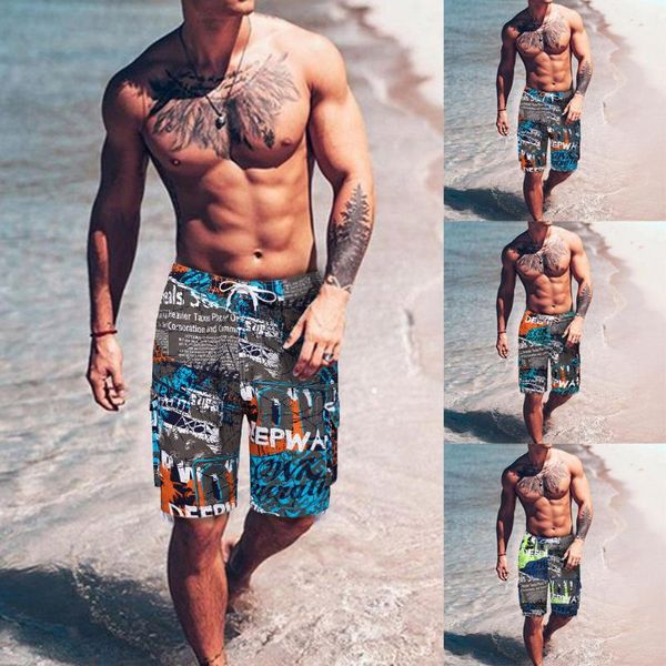 men casual printing beach shorts 2021 summer waterproof surfing swimming loose short pants breathable male men's, White;black
men casual printing beach shorts 2021 summer waterproof surfing swimming loose short pants breathable male men's, White;black