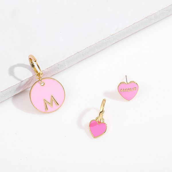 selling new creative heart-shaped english letter earrings simple set personalized versatile, Golden
selling new creative heart-shaped english letter earrings simple set personalized versatile, Golden