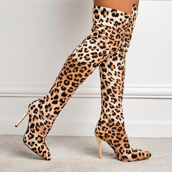 boots 2022 thigh high pointed toe leopard grain thin heels stretch fabric over-the-knee womens shoes, Black
boots 2022 thigh high pointed toe leopard grain thin heels stretch fabric over-the-knee womens shoes, Black