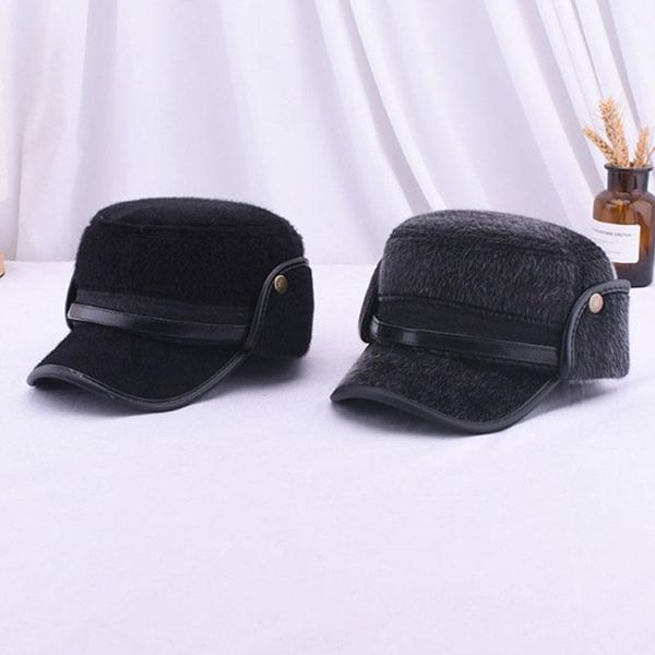 berets 2021 thicken men flat cap men's faux military hat with earflaps man winter warm daddy gift, Blue;gray
berets 2021 thicken men flat cap men's faux military hat with earflaps man winter warm daddy gift, Blue;gray