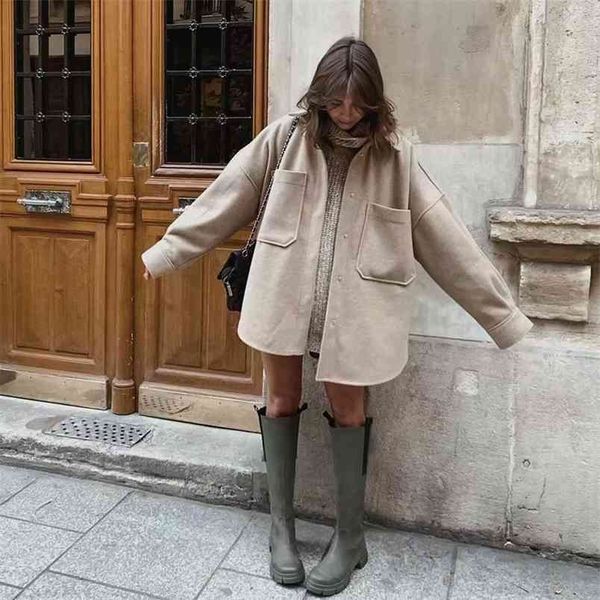 puwd casual woman camel loose pocket woolen shirt fashion ladies autumn long sleeve thick blouse coat female outwear 210909, Black
puwd casual woman camel loose pocket woolen shirt fashion ladies autumn long sleeve thick blouse coat female outwear 210909, Black