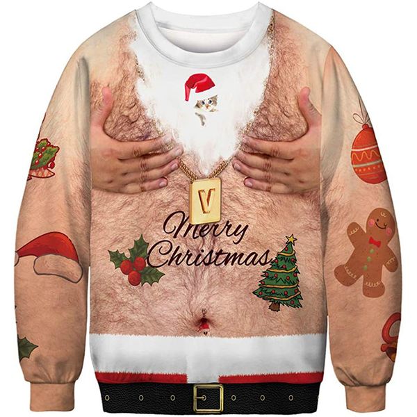 men's christmas 3d long sleeve sleeveless sweater printed christmas hat fun pattern clothing, White;black
men's christmas 3d long sleeve sleeveless sweater printed christmas hat fun pattern clothing, White;black