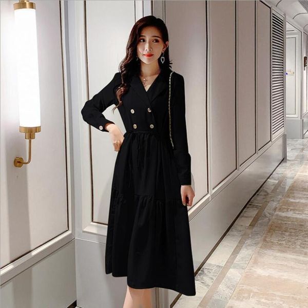 casual dresses elegant party dress long sleeve 2021 spring notched female french bodycon vestidos, Black;gray
casual dresses elegant party dress long sleeve 2021 spring notched female french bodycon vestidos, Black;gray