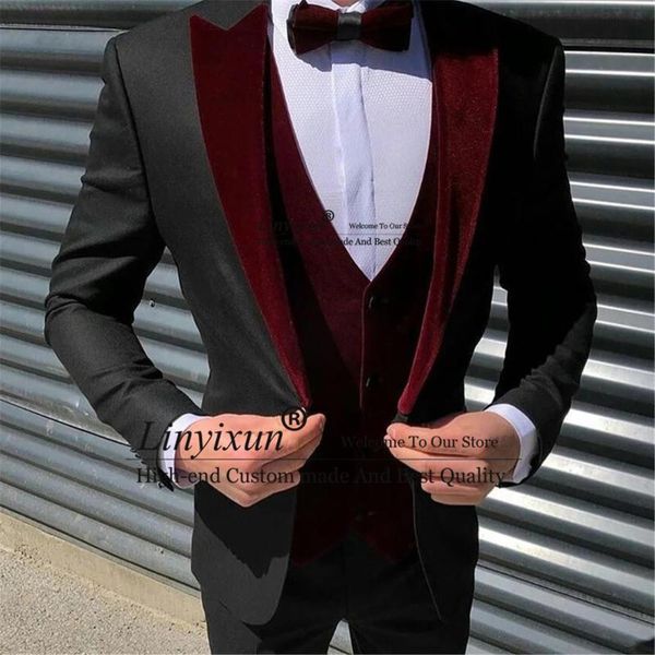men's suits & blazers black men burgundy velvet vest costume homme slim fit prom terno masculino blazer groom wear 3 pcs (jacket+pant+v, White;black
men's suits & blazers black men burgundy velvet vest costume homme slim fit prom terno masculino blazer groom wear 3 pcs (jacket+pant+v, White;black