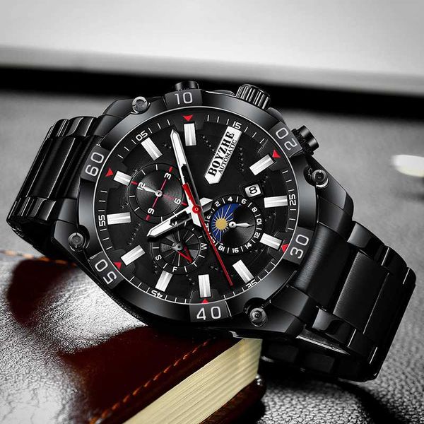 wristwatches boyzhe men sport watch mechanical automatic multifunction moon phase calendar week display for clock relogio masculin, Slivery;brown
wristwatches boyzhe men sport watch mechanical automatic multifunction moon phase calendar week display for clock relogio masculin, Slivery;brown