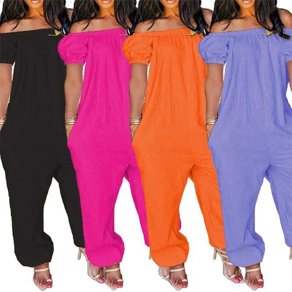 plus size s-4xl jumpsuit women elegance wholesale off shoulder solid short sleeve loose overalls outfits dropshpping 211023, Black
plus size s-4xl jumpsuit women elegance wholesale off shoulder solid short sleeve loose overalls outfits dropshpping 211023, Black