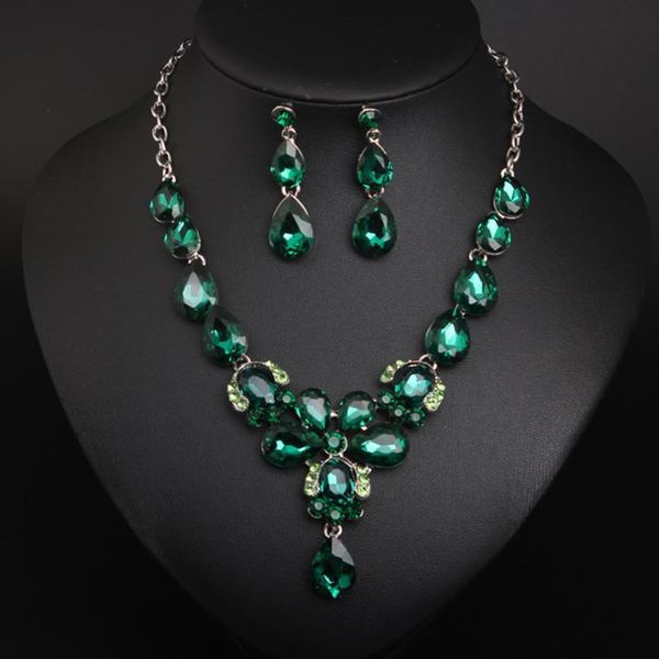 earrings & necklace fashion water drop women jewelry sets for bridal dresses accessories pendant set crystal wedding, Silver
earrings & necklace fashion water drop women jewelry sets for bridal dresses accessories pendant set crystal wedding, Silver