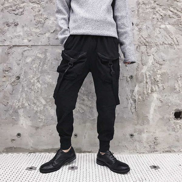 men's pants side pockets ribbons hip hop patchwork cargo sweatpants joggers trousers male fashion full length harem streetwear 17n2, Black
men's pants side pockets ribbons hip hop patchwork cargo sweatpants joggers trousers male fashion full length harem streetwear 17n2, Black