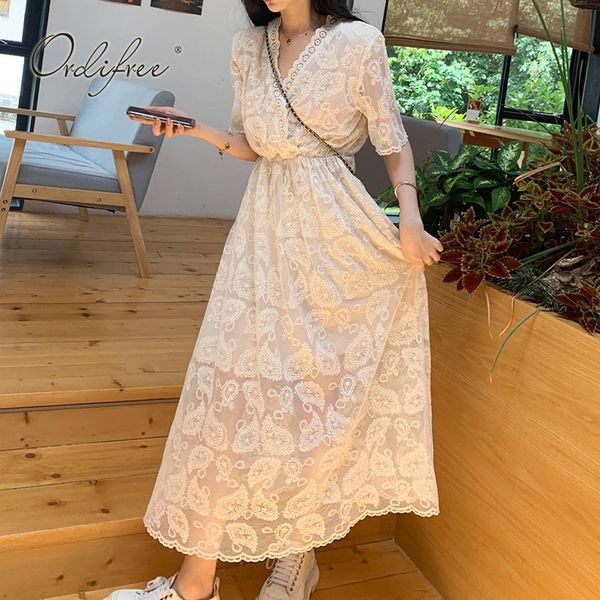 summer women long white lace embroidery v neck tunic chic elegant beach maxi dress 210415, Black;gray
summer women long white lace embroidery v neck tunic chic elegant beach maxi dress 210415, Black;gray