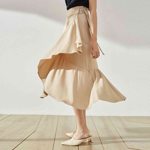 skirts asymmetrical ruffles women solid color adjustable high waist 2021 mid-calf skirt, Black
skirts asymmetrical ruffles women solid color adjustable high waist 2021 mid-calf skirt, Black