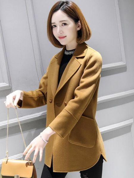 women's wool & blends double side 100% coat autumn winter jacket women long woolen coats and jackets clothes abrigo mujer kj, Black
women's wool & blends double side 100% coat autumn winter jacket women long woolen coats and jackets clothes abrigo mujer kj, Black