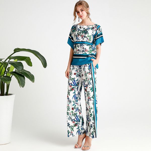 pants fashion suits bamboo leaf printing leisure style summer 2021 cover meat show thin two piece with pocket, White
pants fashion suits bamboo leaf printing leisure style summer 2021 cover meat show thin two piece with pocket, White