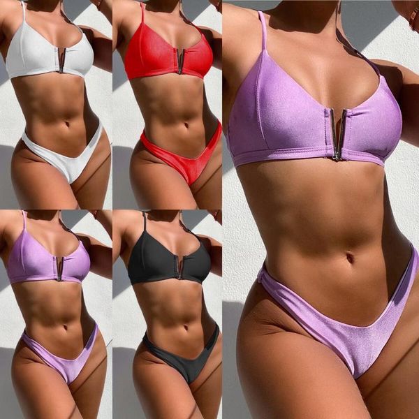 women's swimwear 2021 v-shaped bikini feminine solid color gathered swimsuit push up padded brazilian, White;black
women's swimwear 2021 v-shaped bikini feminine solid color gathered swimsuit push up padded brazilian, White;black