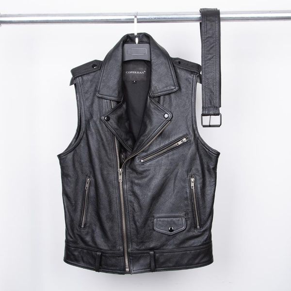 men's leather & faux 2022 sping and autumn black biker's style cowhide motorcycle fashion vest asymmetrical zipper coat
men's leather & faux 2022 sping and autumn black biker's style cowhide motorcycle fashion vest asymmetrical zipper coat