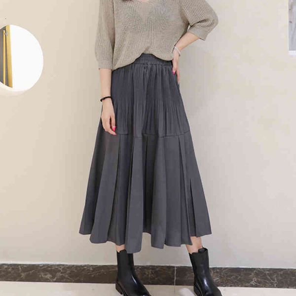 skirts autumn elegant patchwork drape solid navy pleated a-line elastic waist thick fabric boho calf long skirts khaki, Black
skirts autumn elegant patchwork drape solid navy pleated a-line elastic waist thick fabric boho calf long skirts khaki, Black