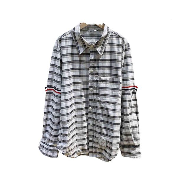 tb shirt casual coat 2021 spring and autumn plaid armband lovers cotton fashion, Black
tb shirt casual coat 2021 spring and autumn plaid armband lovers cotton fashion, Black