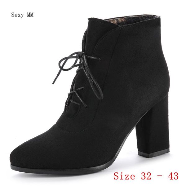 boots spring autumn high heels women ankle heel shoes woman short small plus size 32 - 43, Black
boots spring autumn high heels women ankle heel shoes woman short small plus size 32 - 43, Black